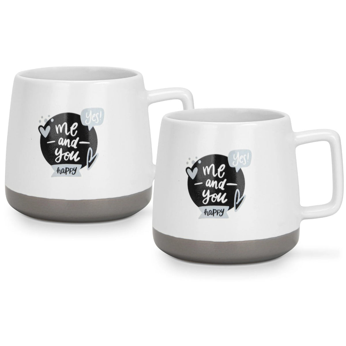 Fissman 2 Piece Mugs 400ML Me And You Happy