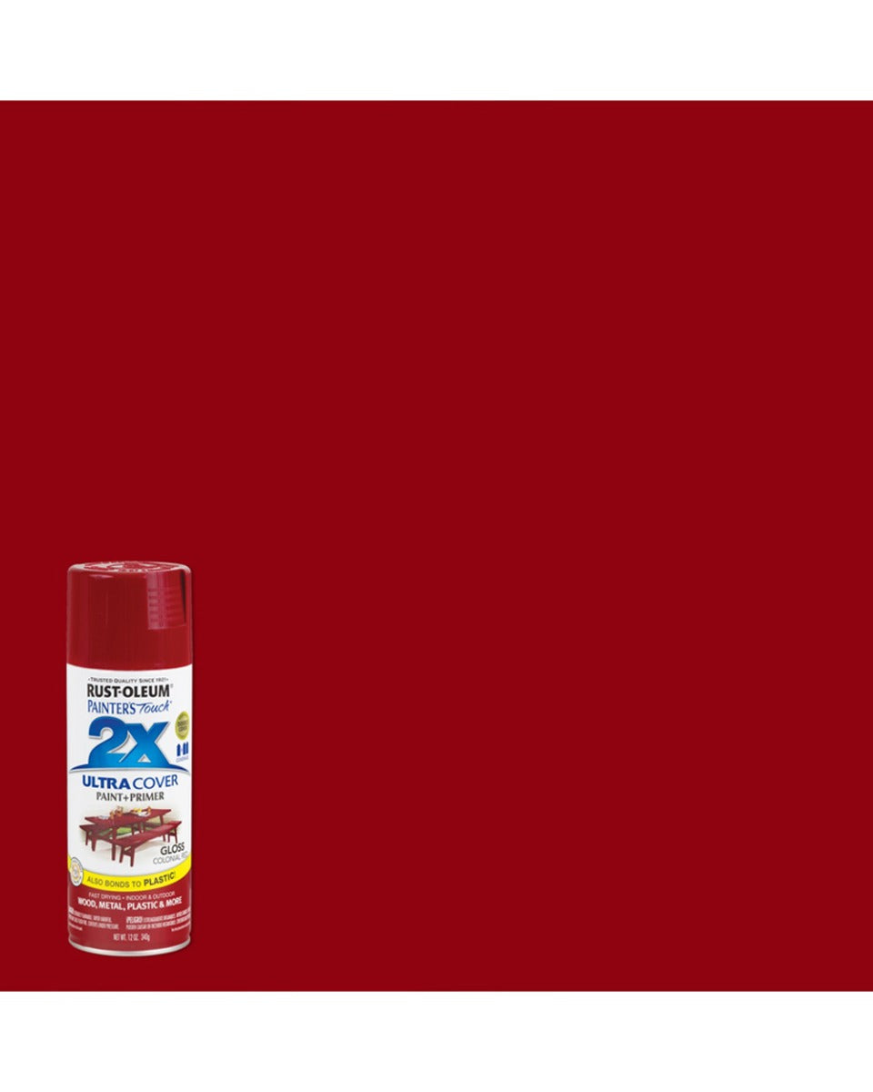RustOleum PT 2X Ultra Cover Gloss Colonial Red 12Oz