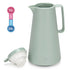 Fissman Vacuum Insulated Flask 1000 ML Green With Pink Glass Liner