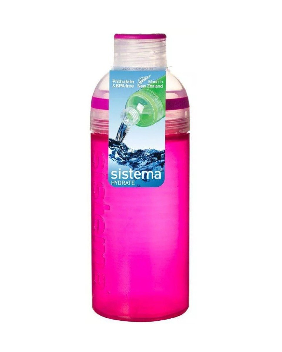 Sistema 580ml Trio Bottle Pink
