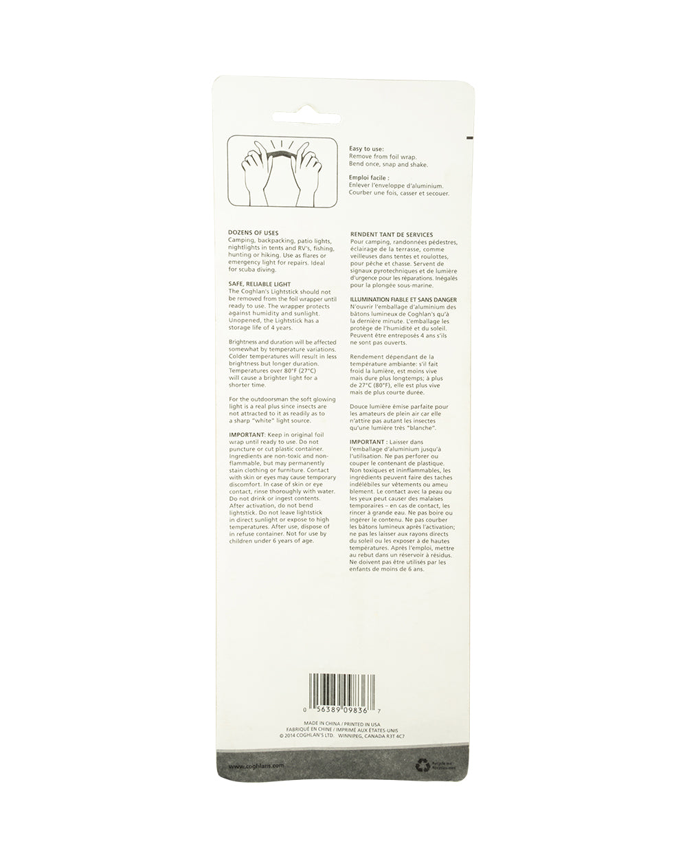 Coghlans Lightsticks - Orange - pack Of 2