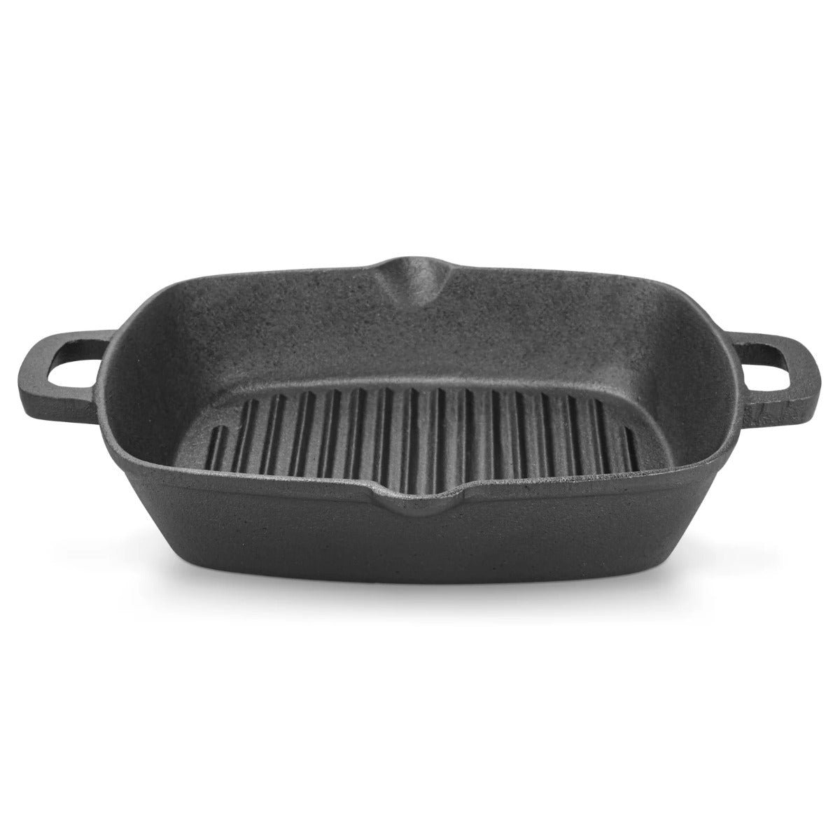 Fissman Square Grill Pan 26 X 5 cm With Two Side Handles Cast Iron