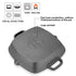 Fissman Square Grill Pan 26 X 5 cm With Two Side Handles Cast Iron