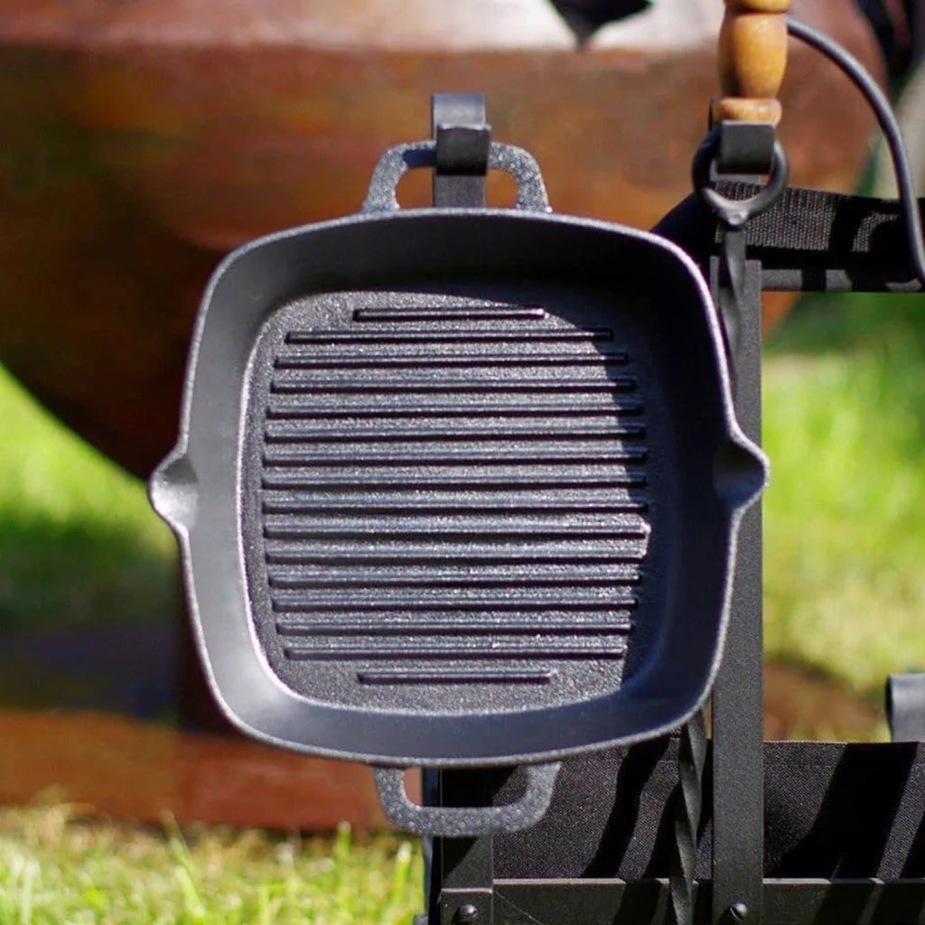 Fissman Square Grill Pan 26 X 5 cm With Two Side Handles Cast Iron
