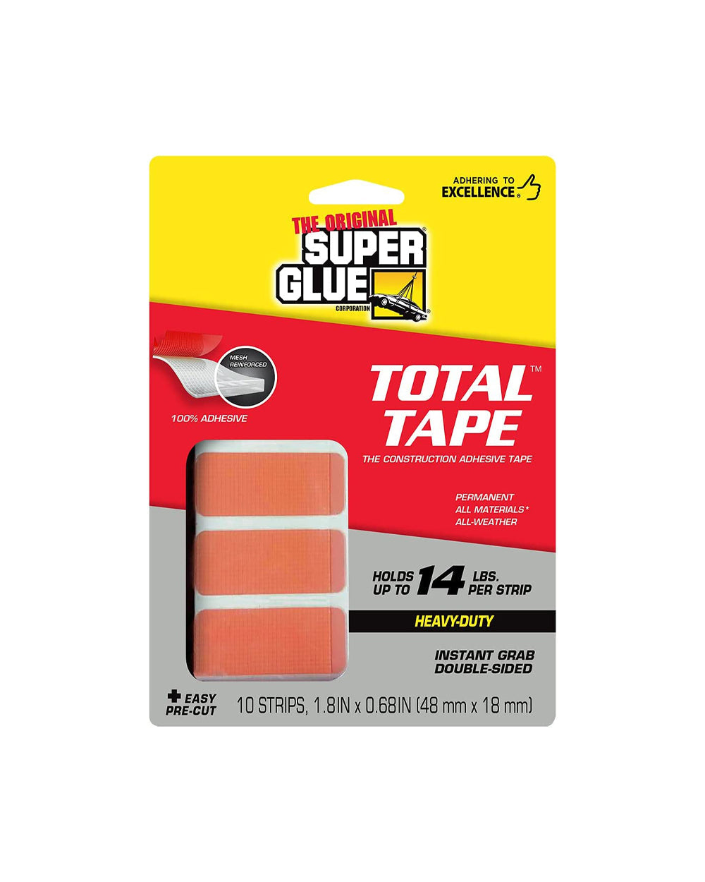 Super Glue Total Tape Heavy Duty 1.8 x 0.68 inch 14 Lbs