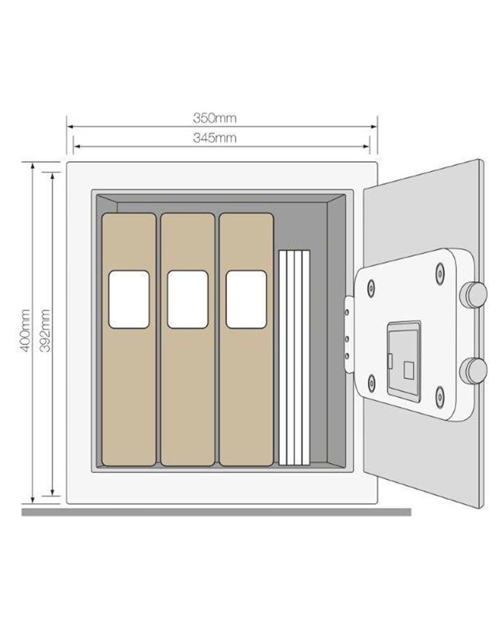Yale High Security Office Safe with Fingerprint 38.5L Black