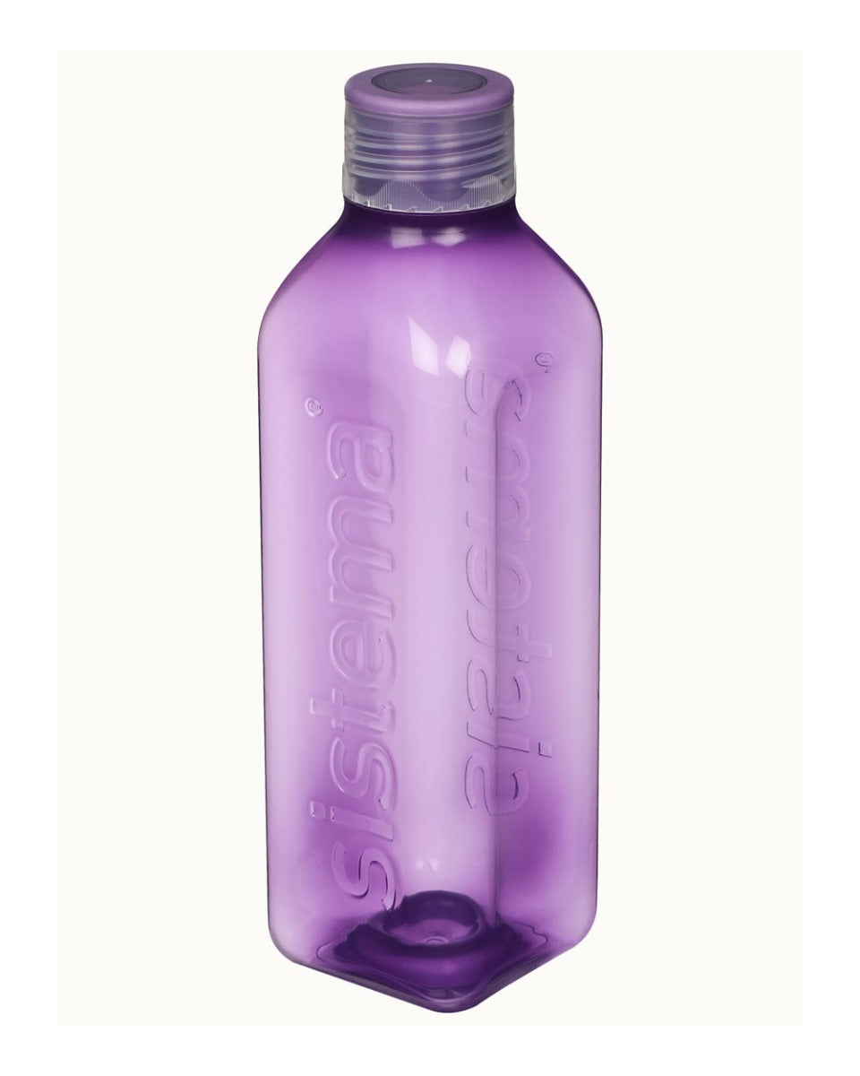 Sistema 1L Square Water Bottle Purple