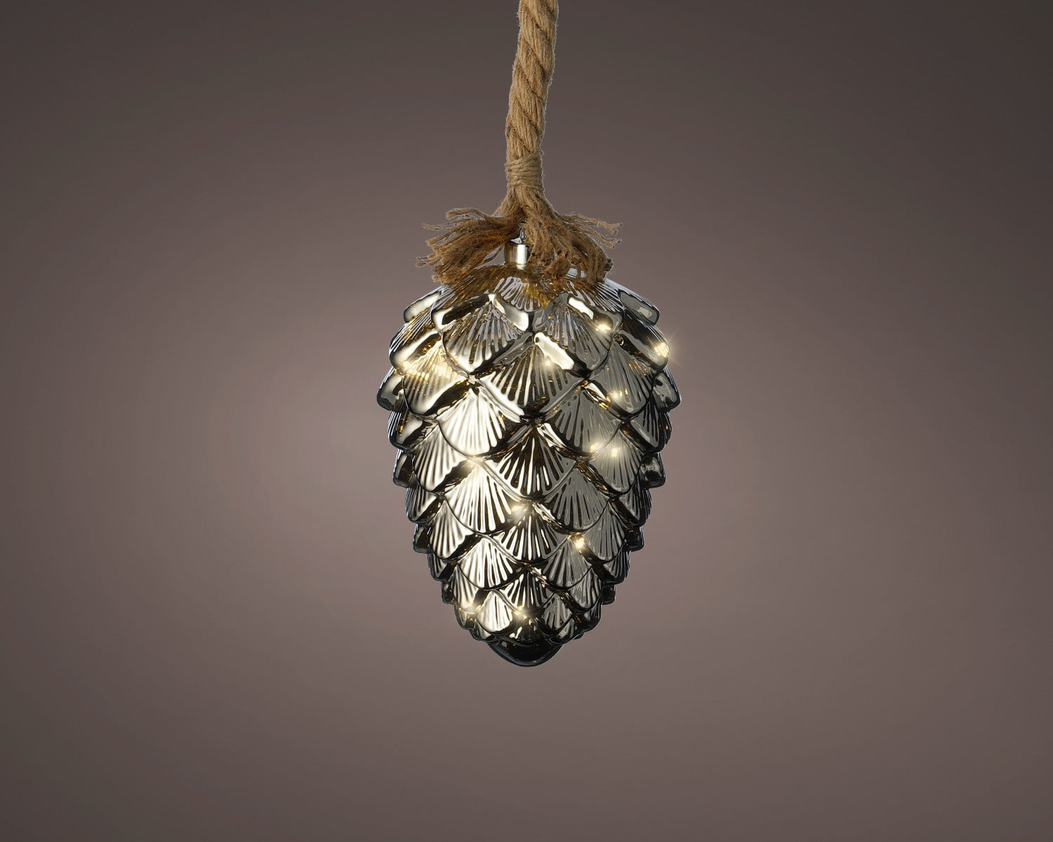 Kaemingk Micro LED Pinecone Bo Indoor Smokey/Classic Warm 5L