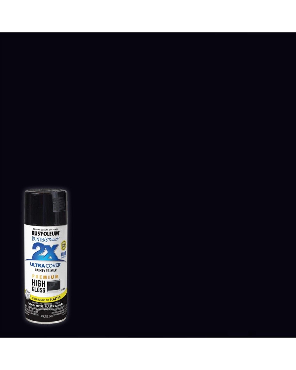 RustOleum Painter's Touch 2X Ultra Cover High Gloss Spray Paint Black