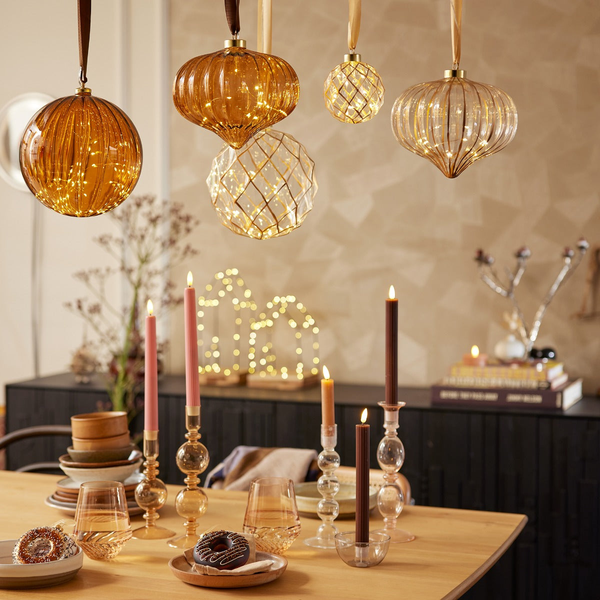 Kaemingk Micro LED Ball Bo Indoor Clear/Warm White/Dia20.00cm 40L