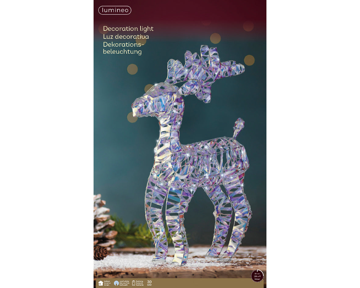 Homesmiths Micro LED Reindeer Pet Steady Cool White 60cm