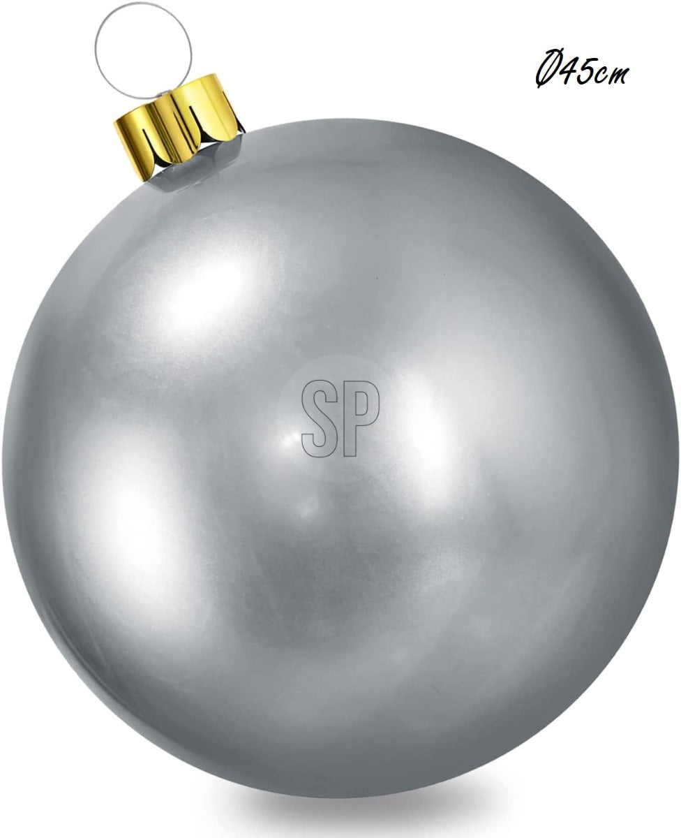 Homesmiths Xmas Ball Inflatable Dia 45cm Silver