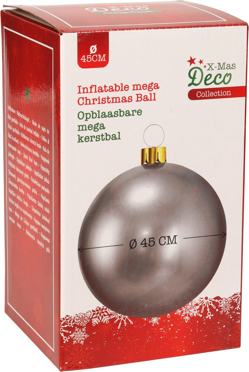 Homesmiths Xmas Ball Inflatable Dia 45cm Silver