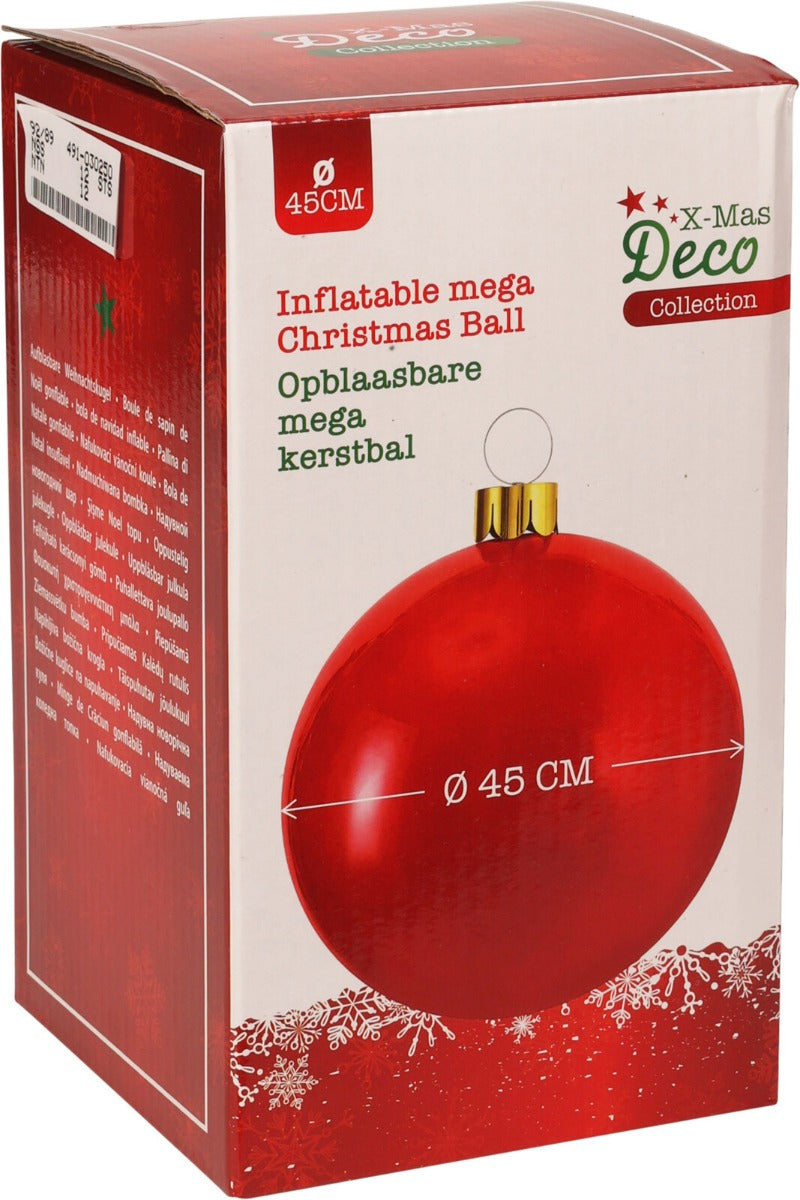 Homesmiths Xmas Ball Inflatable Dia 45cm Red