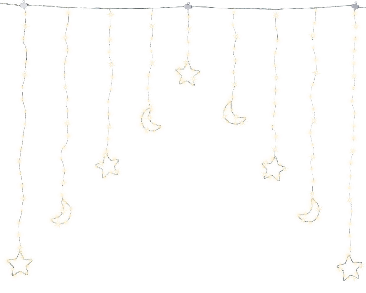 Kaemingk Micro LED Curtain Light Outdoor Silver / Warm White