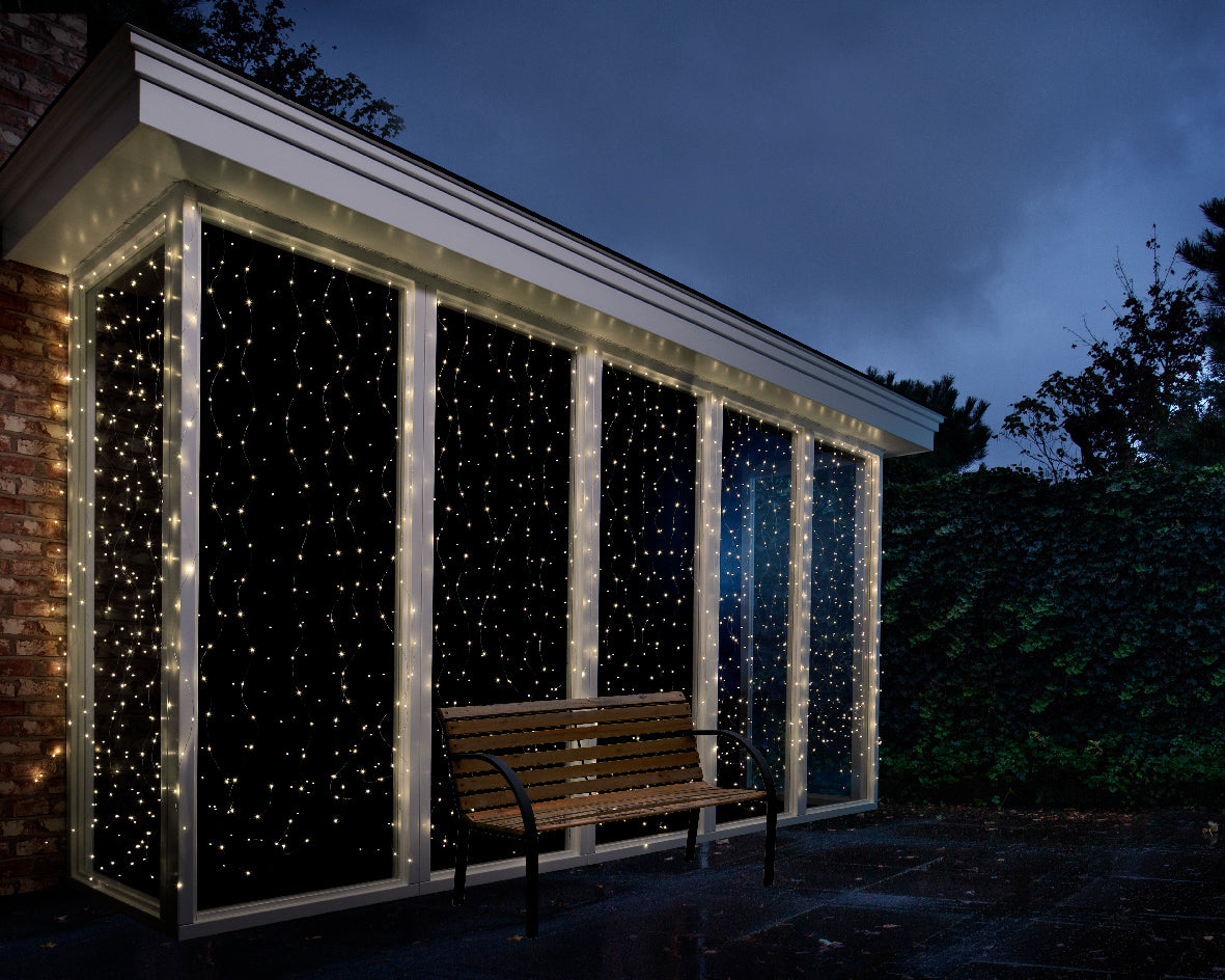 Kaemingk Micro LED Curtain Lights Steady Outdoor