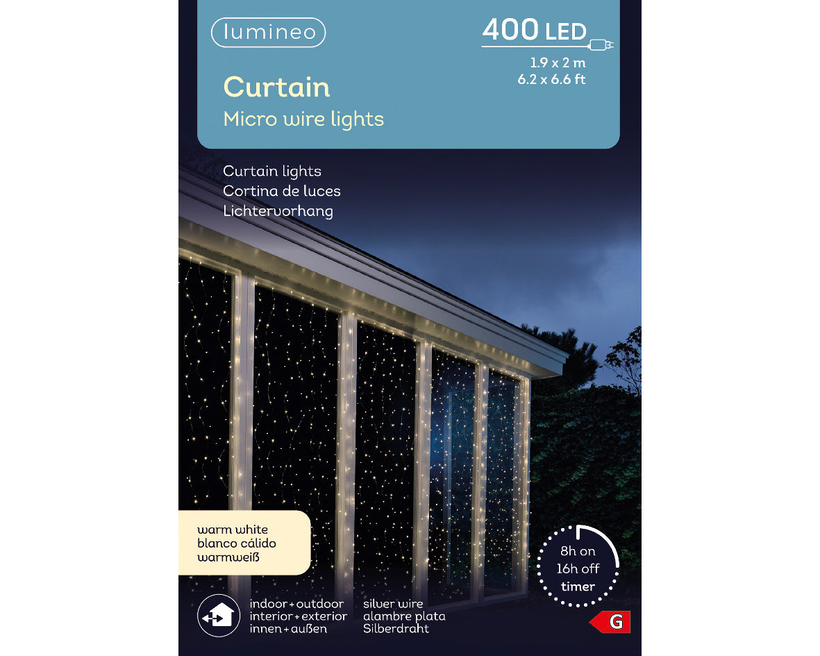 Kaemingk Micro LED Curtain Lights Steady Outdoor