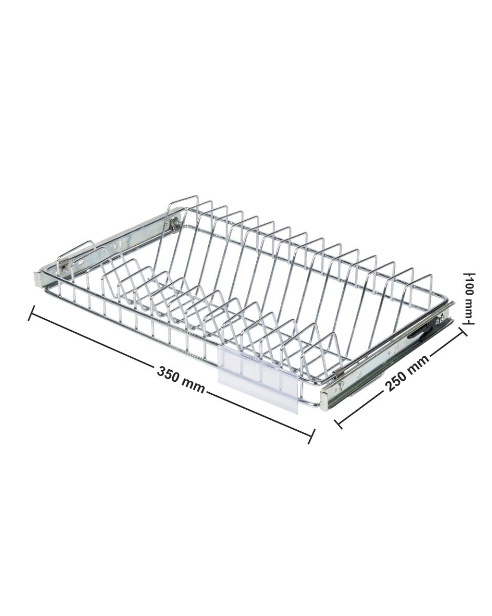 Tansel Single Rack Plate Pull Out Drawer with Slides L 350 x H 100 x W 250 mm