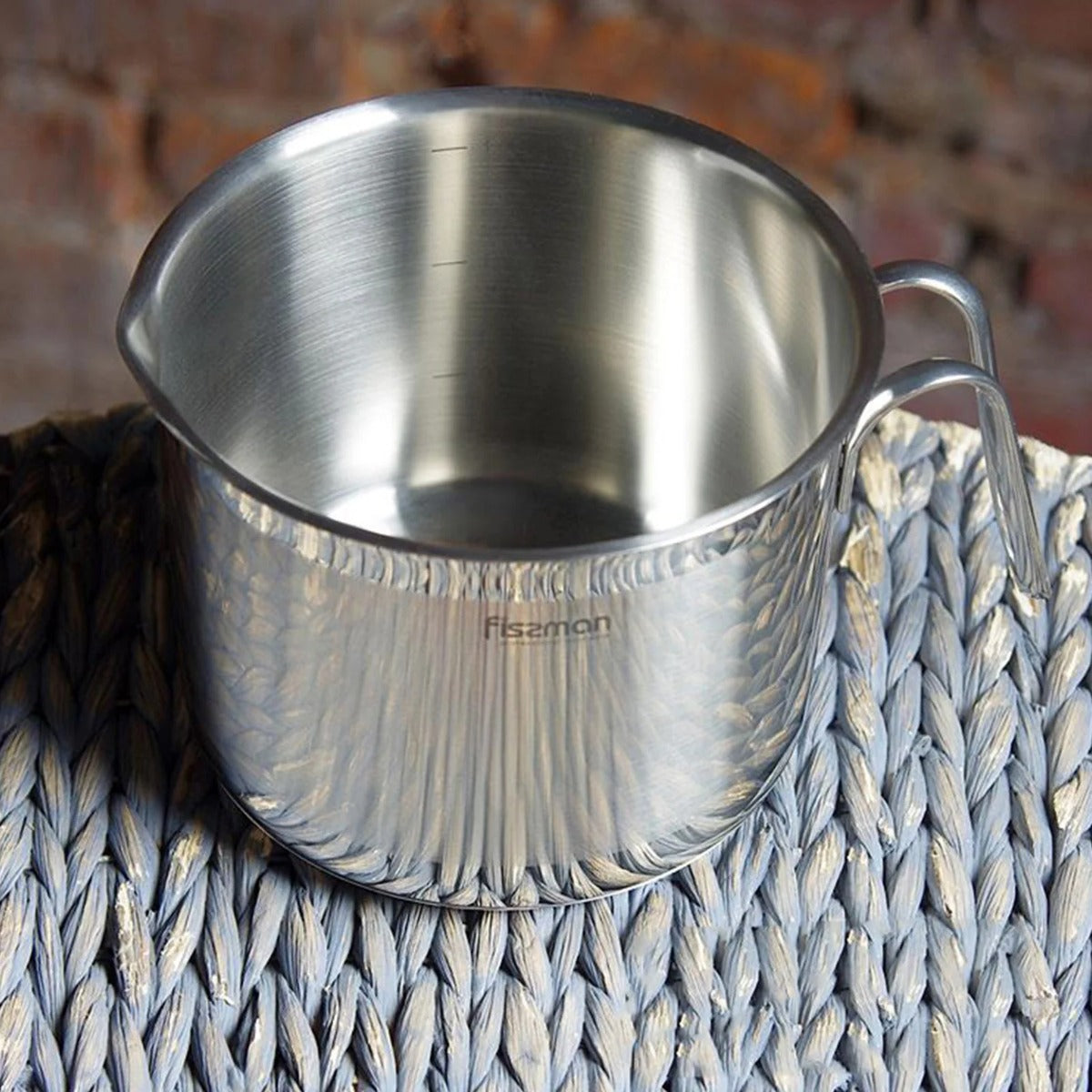 Fissman Stainless Steel Milk Pot 14 x 11cm Silver 1.5L