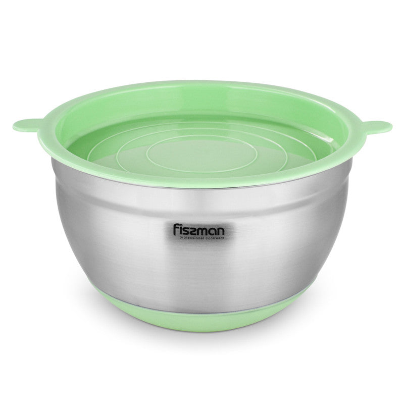 Fissman 3 Liter Mixing Bowl Stainless Steel 18/10 (Inox 304) Green