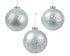 Homesmiths Bauble Shatterproof Matt Trans Silver 10cm