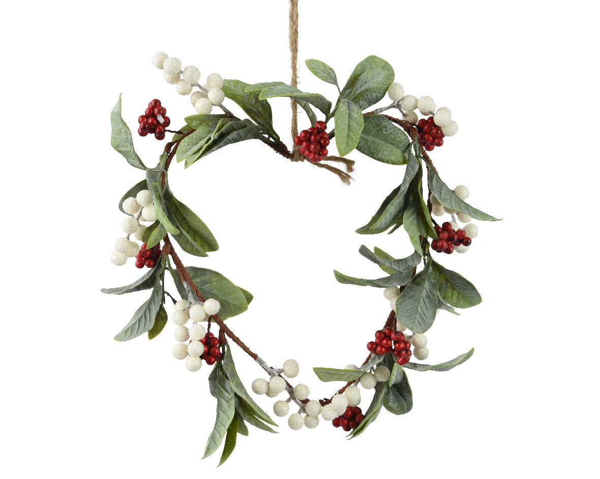 Homesmiths Wreath Foam Frosted Pe Leaves 35cm