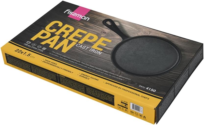 Fissman Crepe Pan 22cm Cast Iron