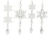 Homesmiths Snowflake Acrylic Drops And Beads Transparent