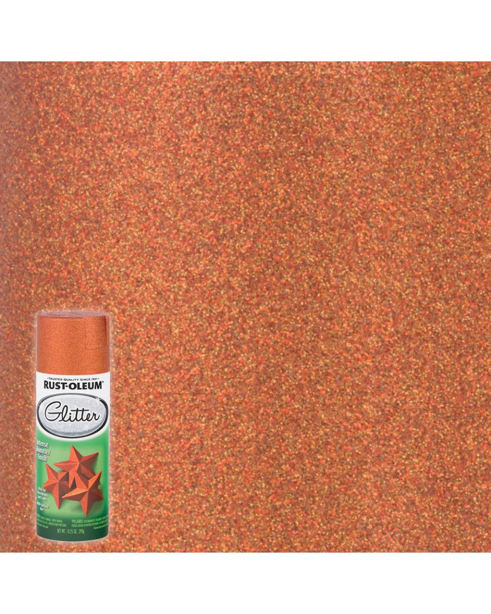 Rust-Oleum 10.25 Oz Orange Glitter Spray