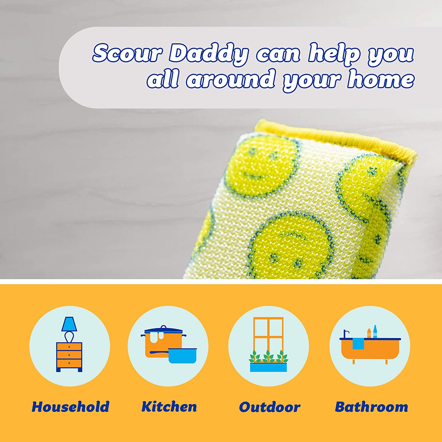 Scrub Daddy Scour Daddy Heavy Duty Mesh Scouring Pad - Set Of 3 Assorted