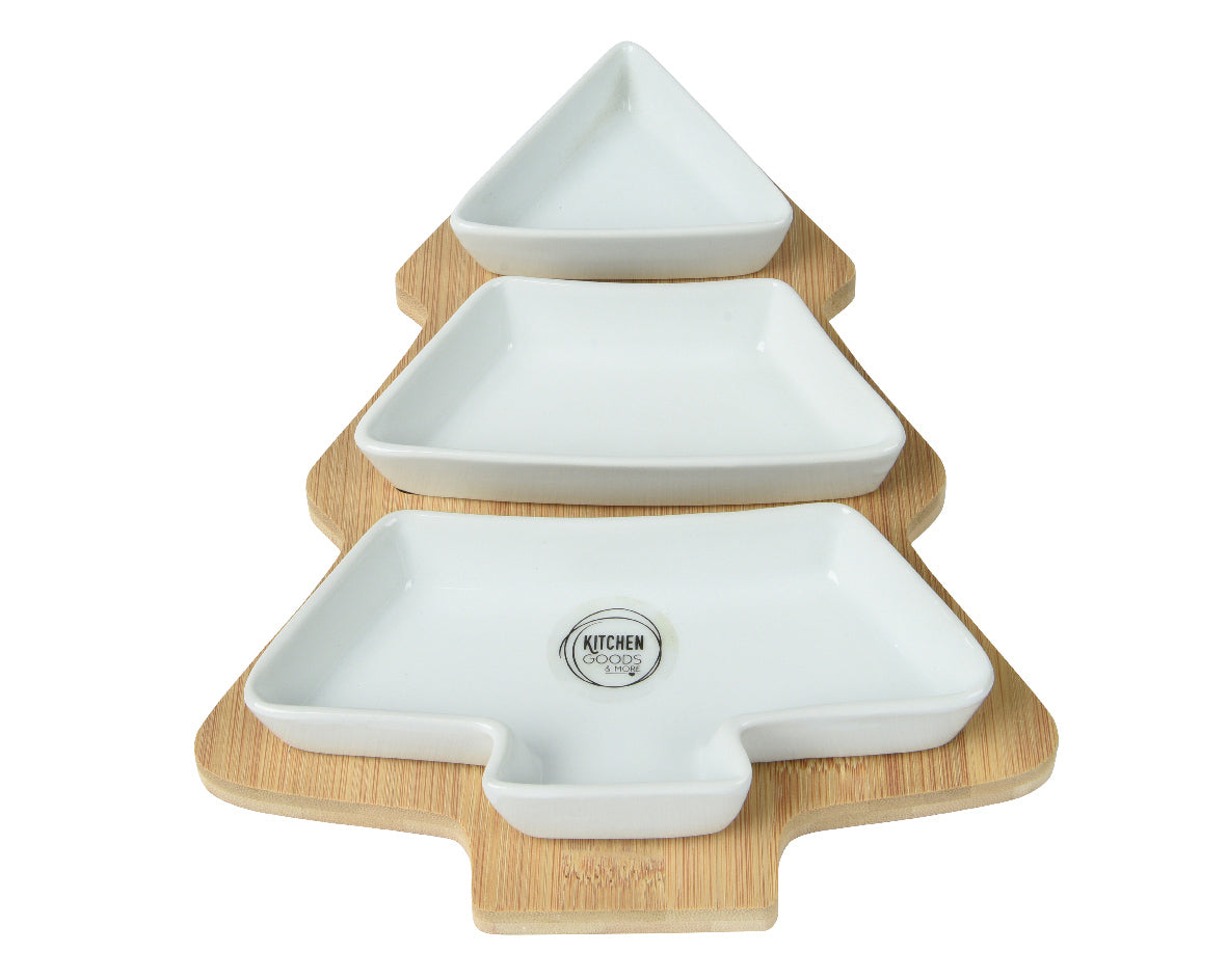 Homesmiths Tapas Set Porcelain Bamboo Tree White
