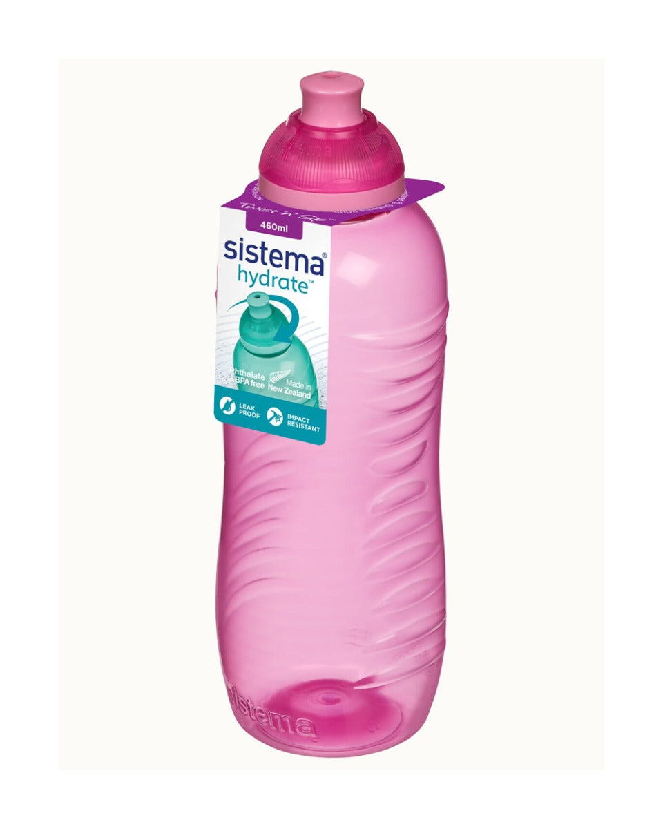 Sistema 460ml Squeeze Bottle Pink