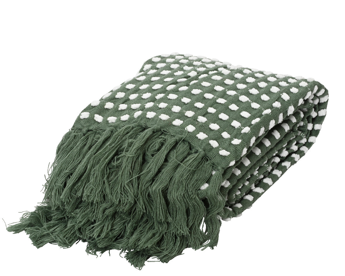 Homesmiths Throw Acrylic Polyester Check With Fringes