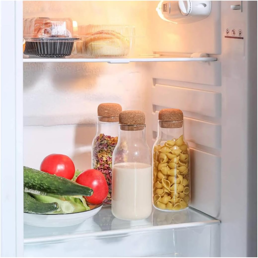 1Chase Borosilicate Glass Storage Jar with Cork Lid 750 ML 1 Piece