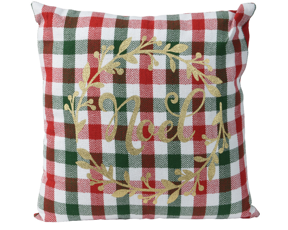Homesmiths Cushion Cotton Green/Red