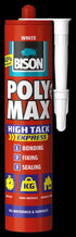 Bison Poly Max High Tack Express Construction Adhesive and Sealant Tube 165g