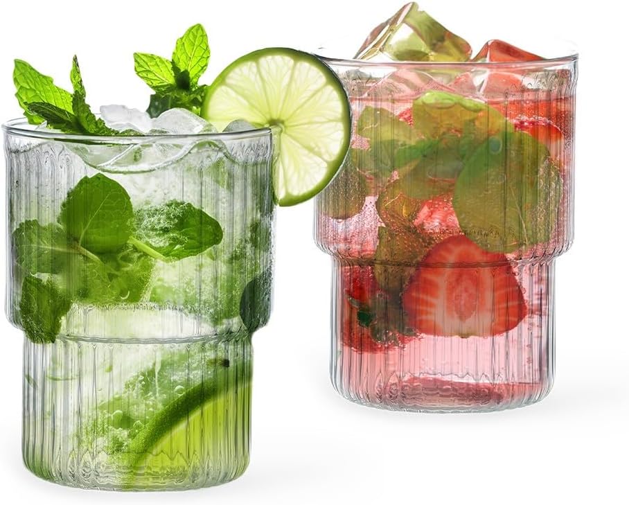 Fissman 2 Pieces Tumbler Glasses 370ML  Borosilicate Glass