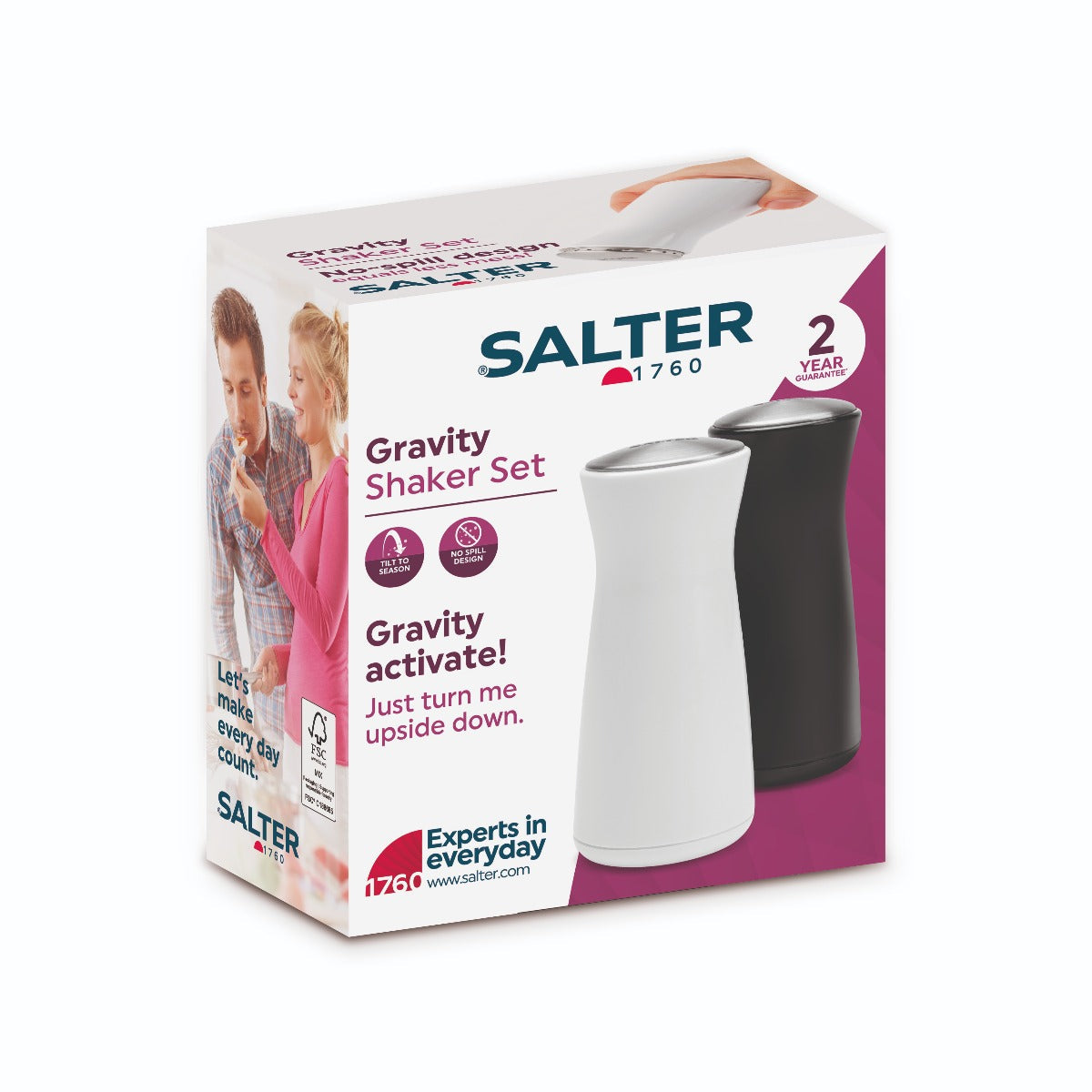 Salter Gravity Salt & Pepper Shakers