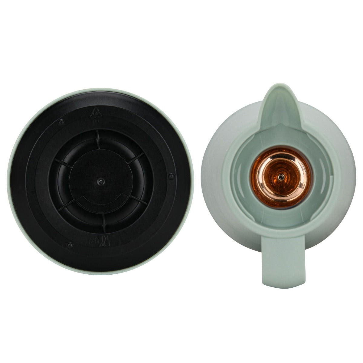 Fissman Vacuum Insulated Flask 1000 ML Green With Pink Glass Liner