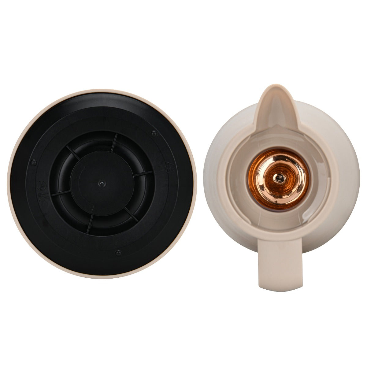 Fissman Vacuum Insulated Flask 1000 ML Mocha Cream With Pink Glass Liner