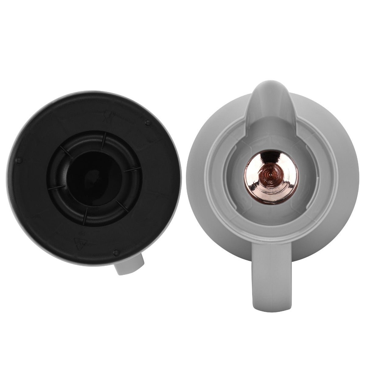 Fissman Vacuum Insulated Flask 1000 ML Grey With Pink Glass Liner