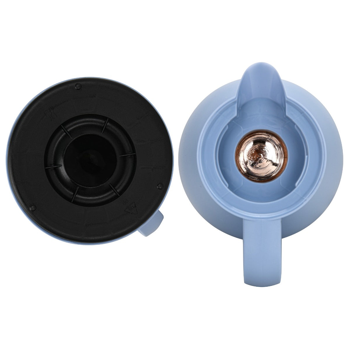 Fissman Vacuum Insulated Flask 1000 ML Blue With Pink Glass Liner