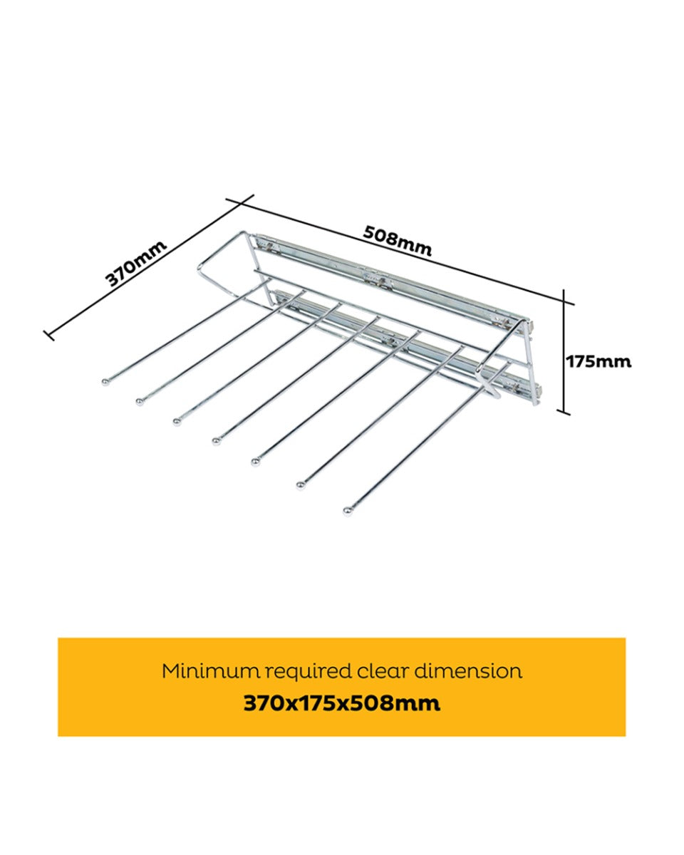 Tansel Slide Out Trouser Hanger - L 396 x H 150 x W 485 mm