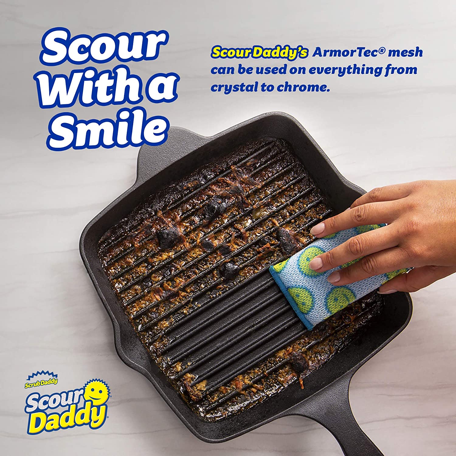 Scrub Daddy Scour Daddy Heavy Duty Mesh Scouring Pad - Set Of 3 Assorted