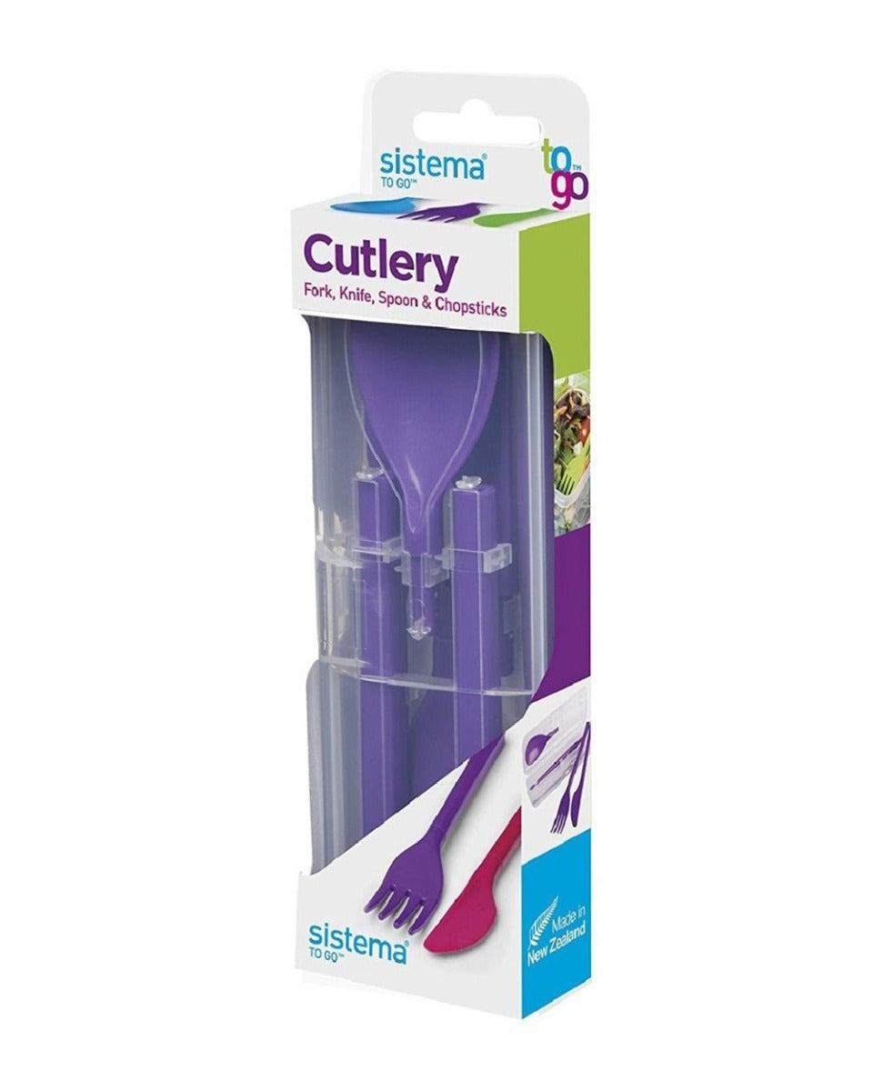 Sistema Cutlery To Go Purple