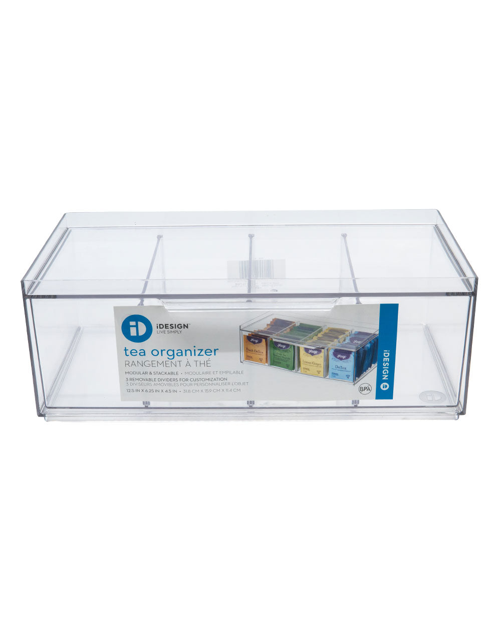 Inter design Crisp Tea Storage Organizer Clear