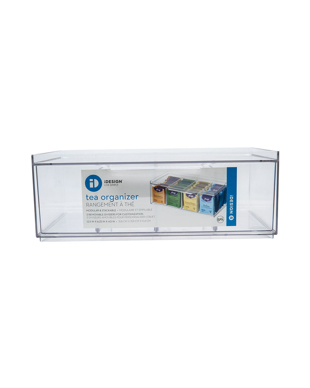 Inter design Crisp Tea Storage Organizer Clear