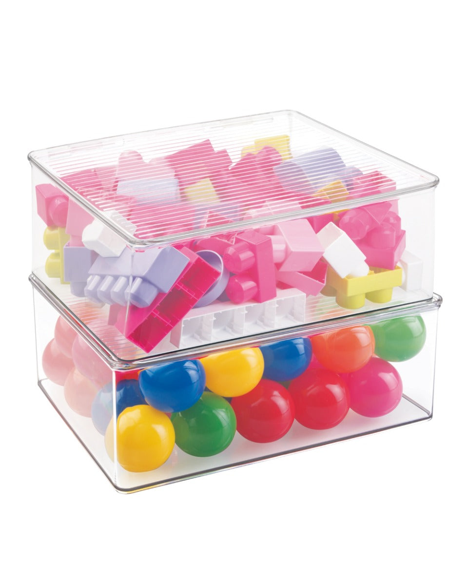 Interdesign Kitchen Binz Stackable Box 11.3 x 13.3 x 5 inch Clear