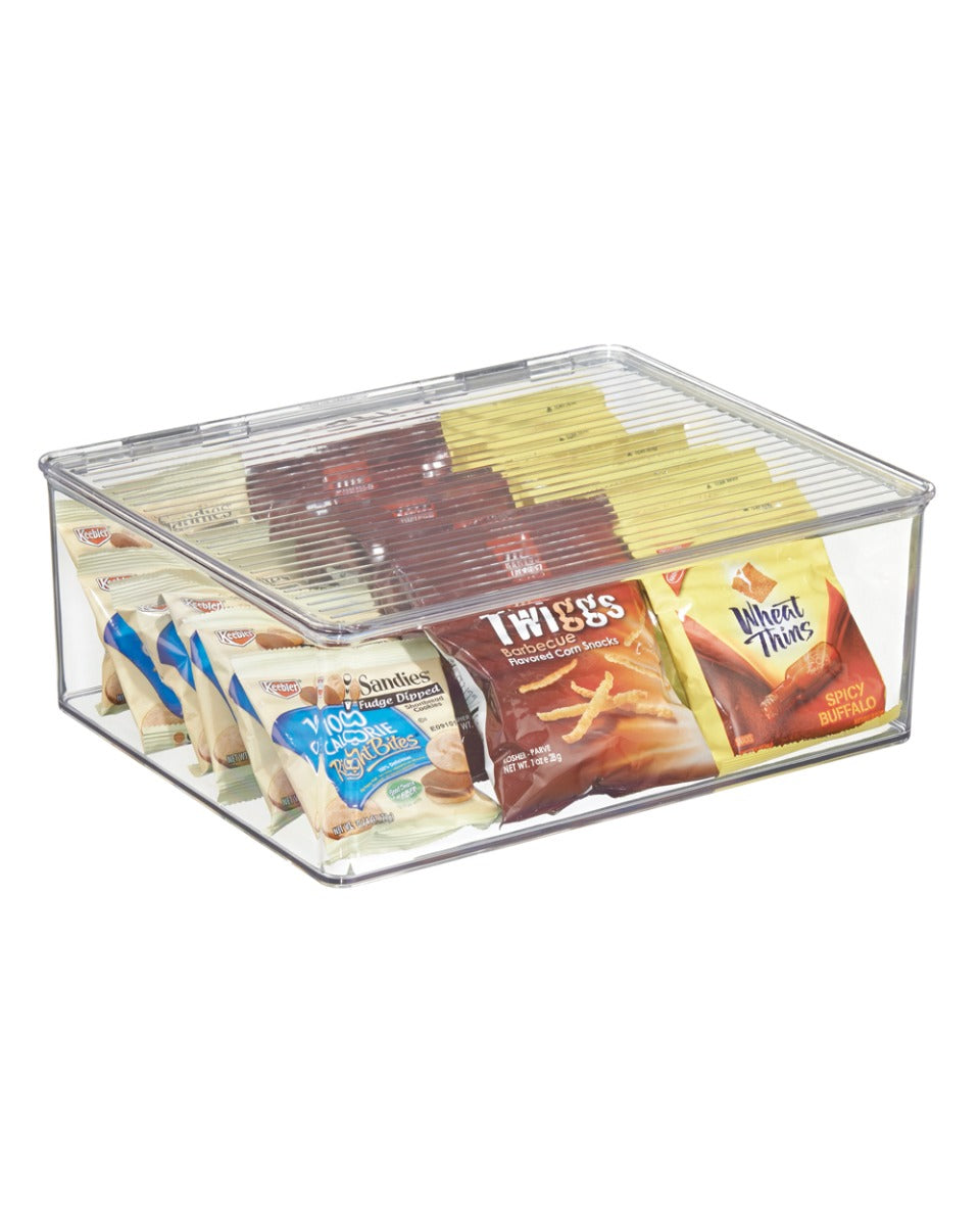 Interdesign Kitchen Binz Stackable Box 11.3 x 13.3 x 5 inch Clear