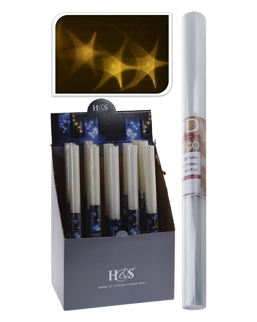 Homesmiths 3D Foils Star 33X100Cm